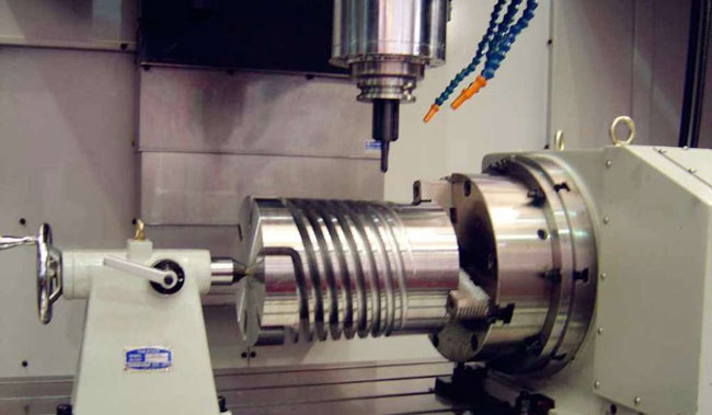 VMC850四轴加工中心铣螺旋线案例